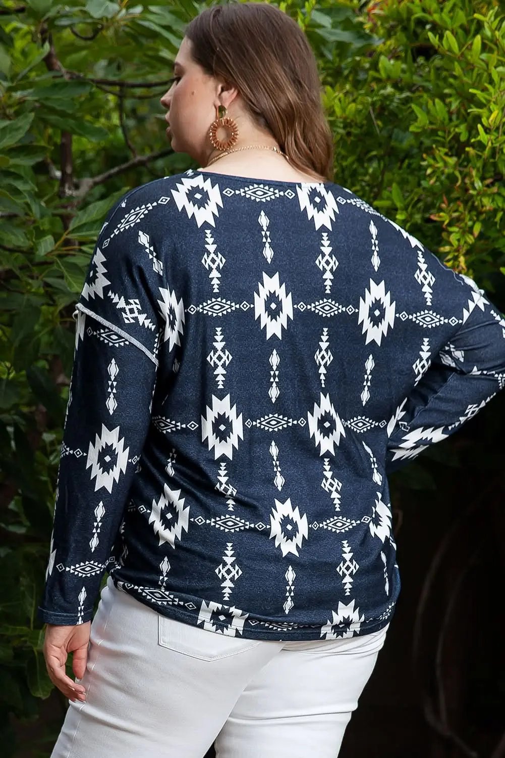 Chic gray plus size v-neck top - Love Salve